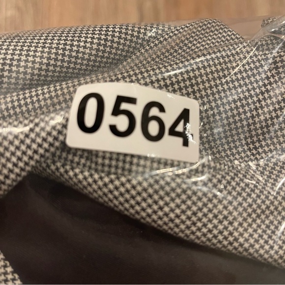 Vtg Angelica Midi Blazer Size 12 Black White Double Breasted USA Old - Picture 10 of 10